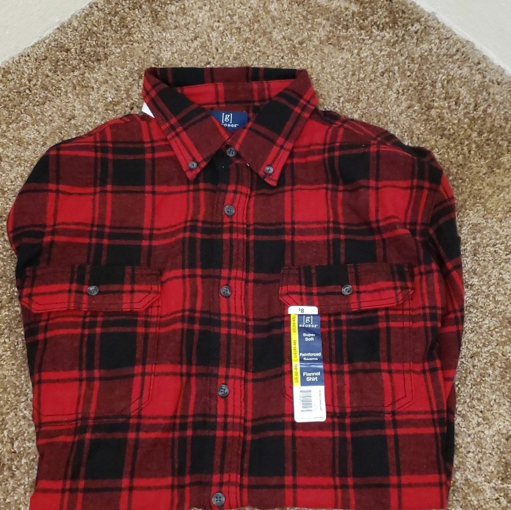 Red black and white flannel
